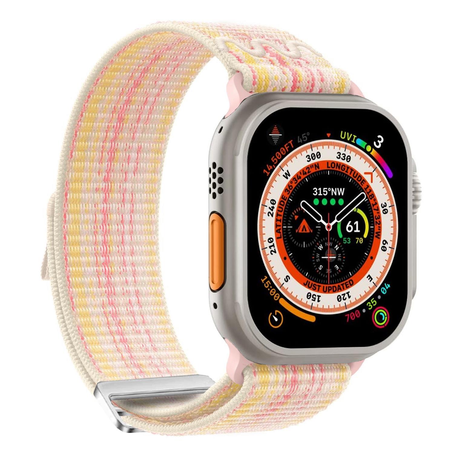 Microsonic Apple Watch SE 2022 40mm Kordon Terra Strand Pembe