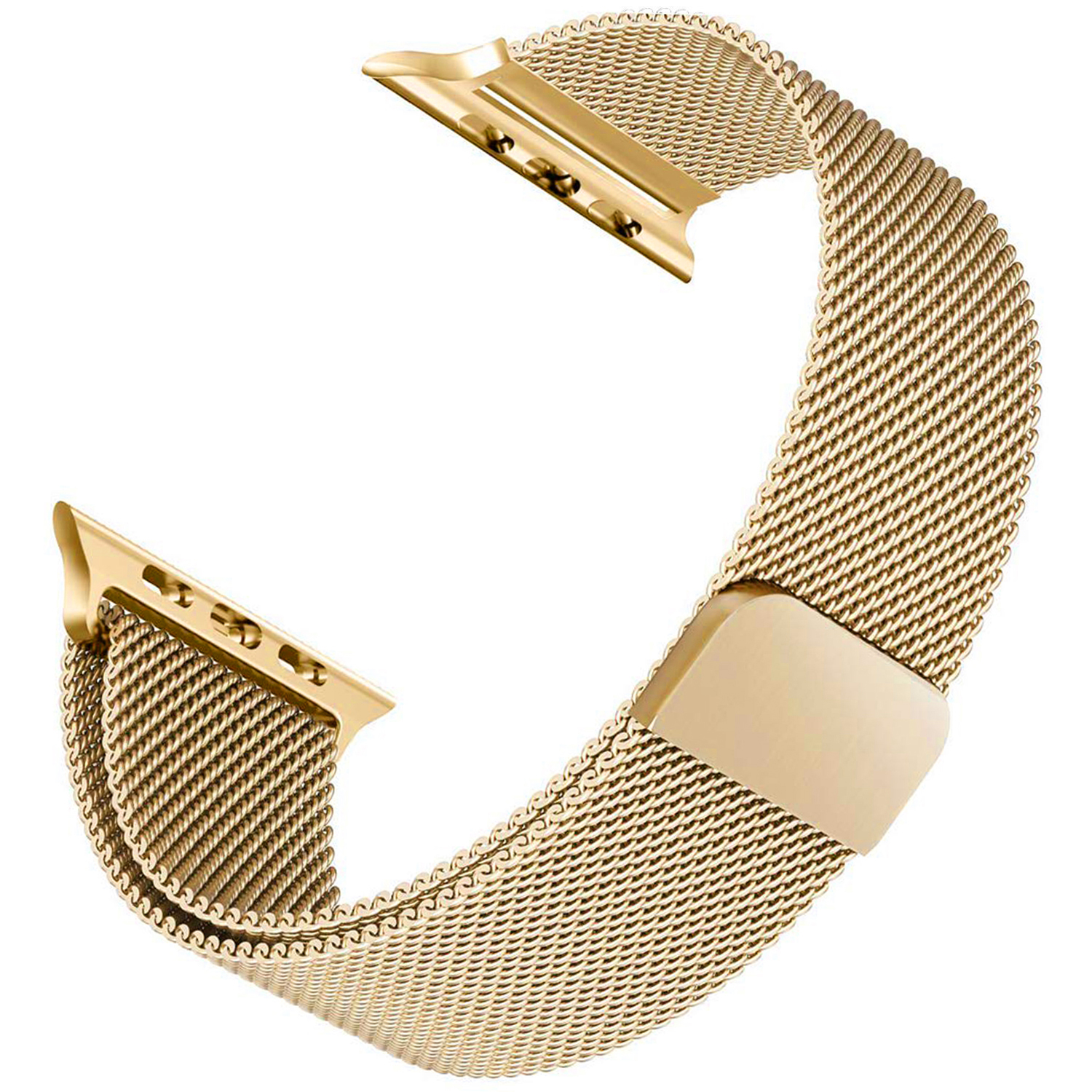 Microsonic Apple Watch 4 40mm Kordon Luxe Metal Twist Gold