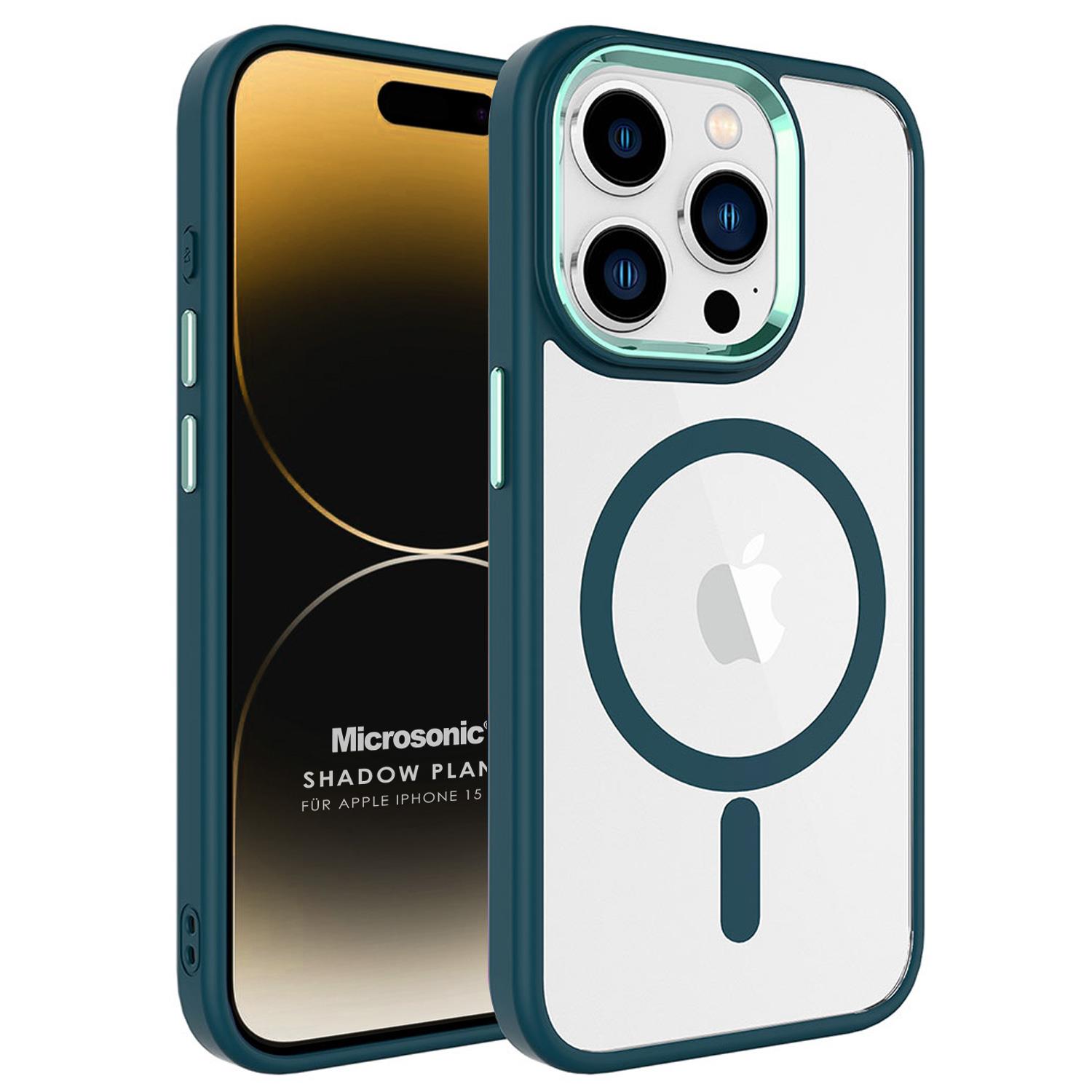 Microsonic Apple iPhone 15 Pro Kılıf MagSafe Shadow Planet Koyu Yeşil