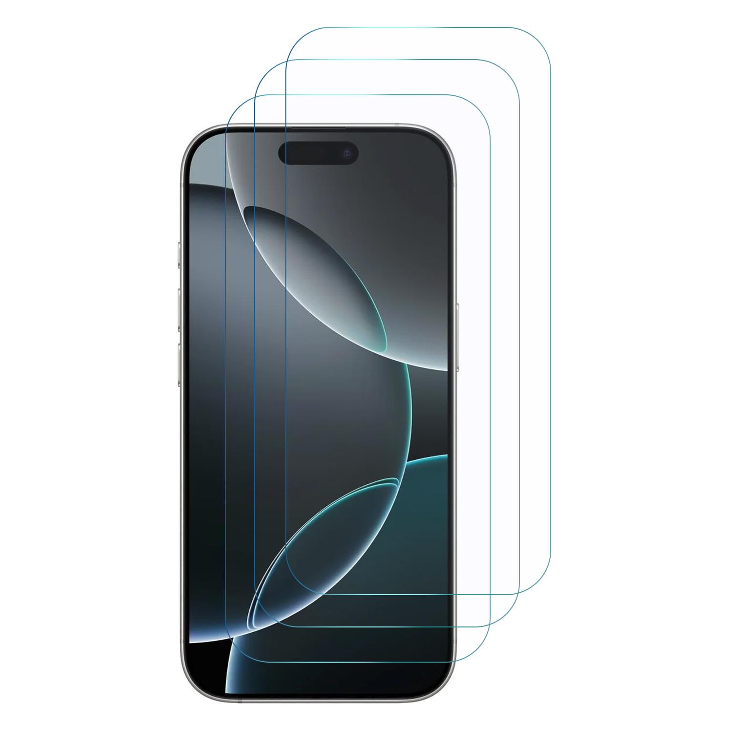 Microsonic Apple iPhone 16 Pro Screen Protector Nano Glass Cam Ekran Koruyucu 3 lü Paket