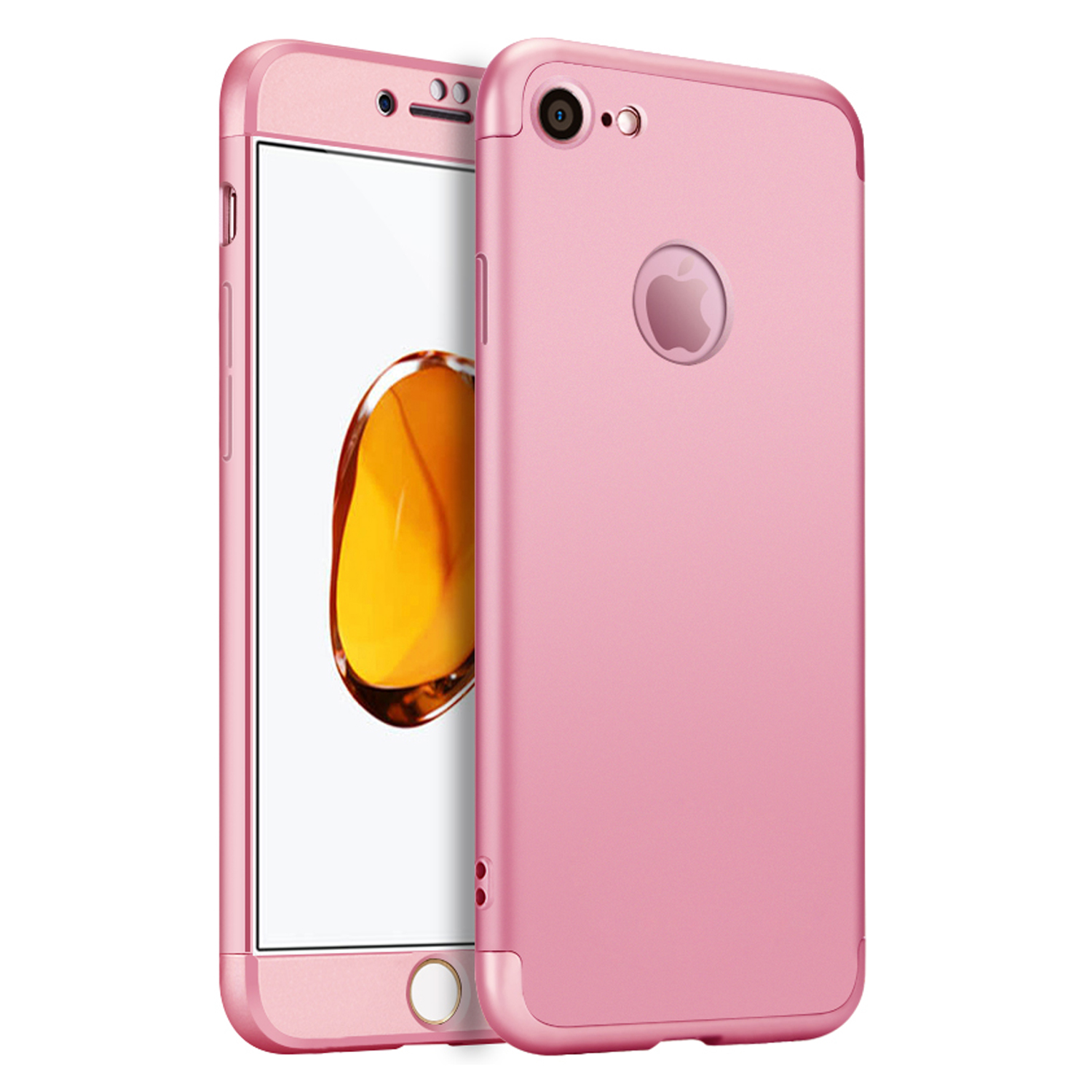 Microsonic Apple iPhone 6S Plus Kılıf Double Dip 360 Protective Rose Gold