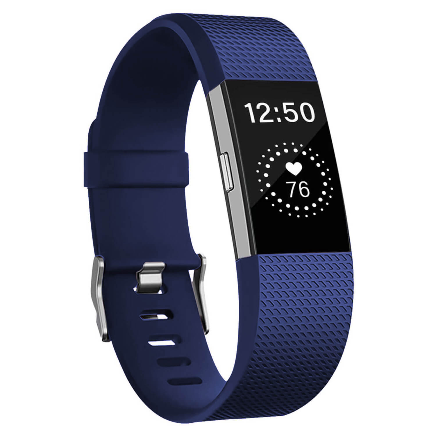 Microsonic Fitbit Charge 2 Kordon Silicone Sport Band Lacivert