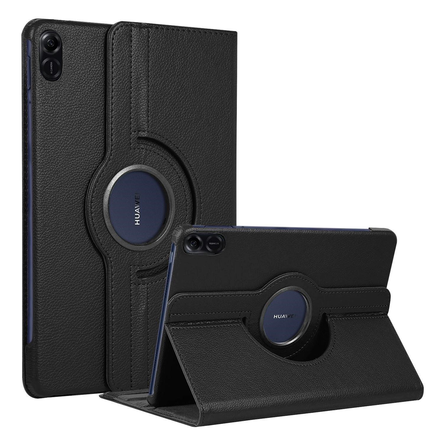 Microsonic Honor Pad X8 Pro Kılıf 360 Rotating Stand Deri Siyah