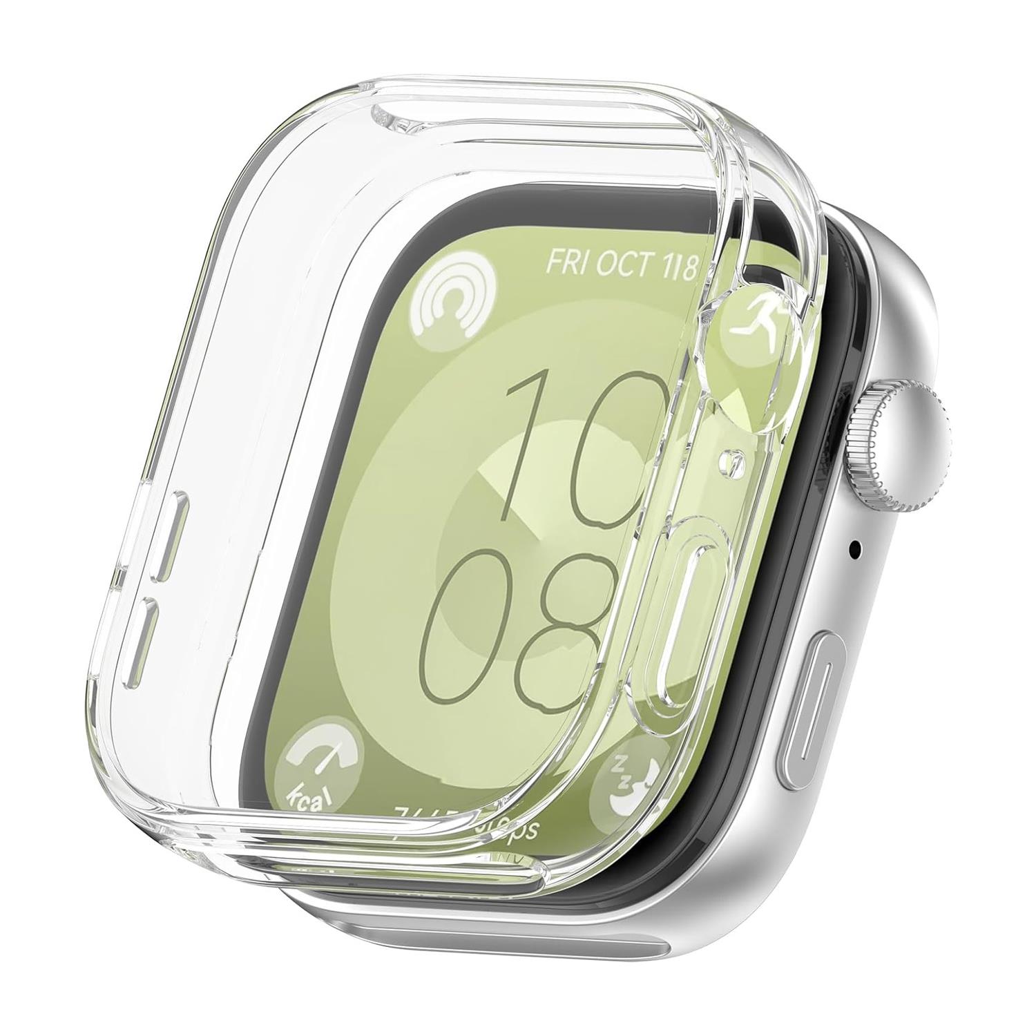 Microsonic Huawei Watch Fit 3 Kılıf 360 Full Round Soft Silicone Şeffaf
