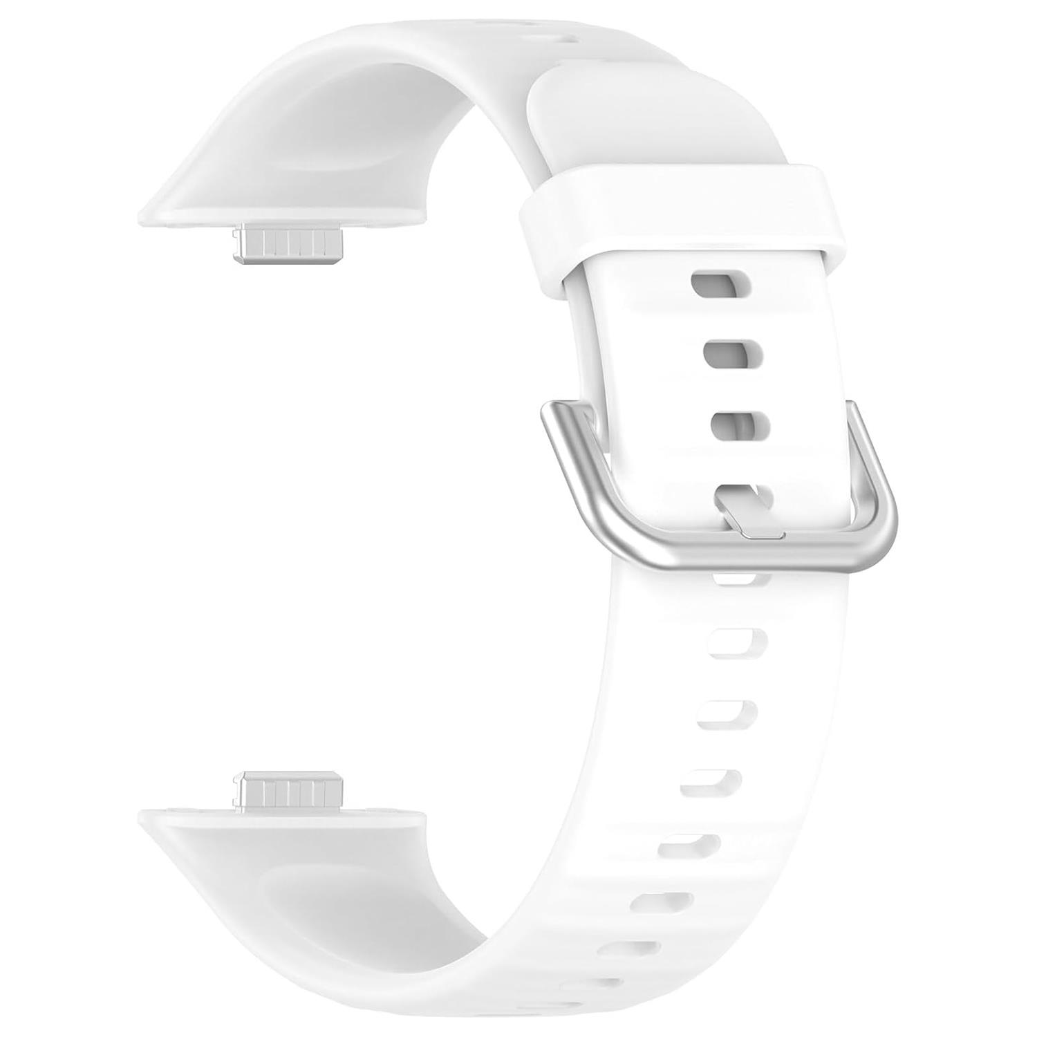 Microsonic Huawei Watch Fit 3 Kordon Silicone Sport Band Beyaz