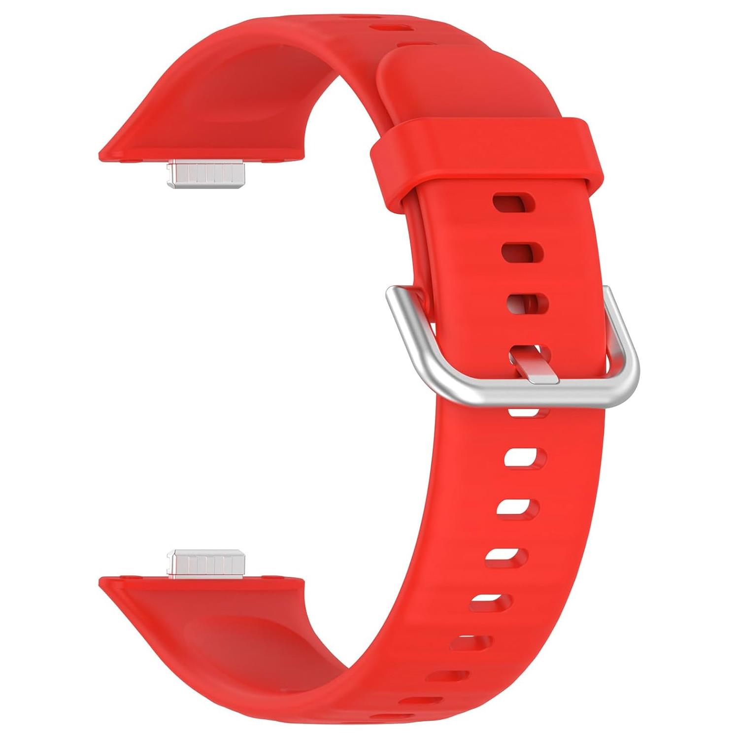 Microsonic Huawei Watch Fit 3 Kordon Silicone Sport Band Kırmızı