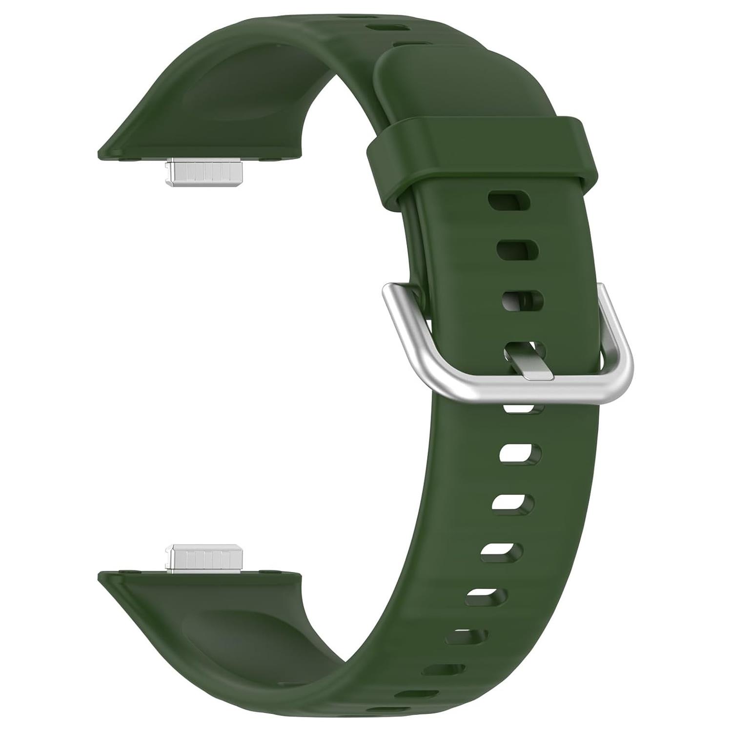 Microsonic Huawei Watch Fit 3 Kordon Silicone Sport Band Koyu Yeşil