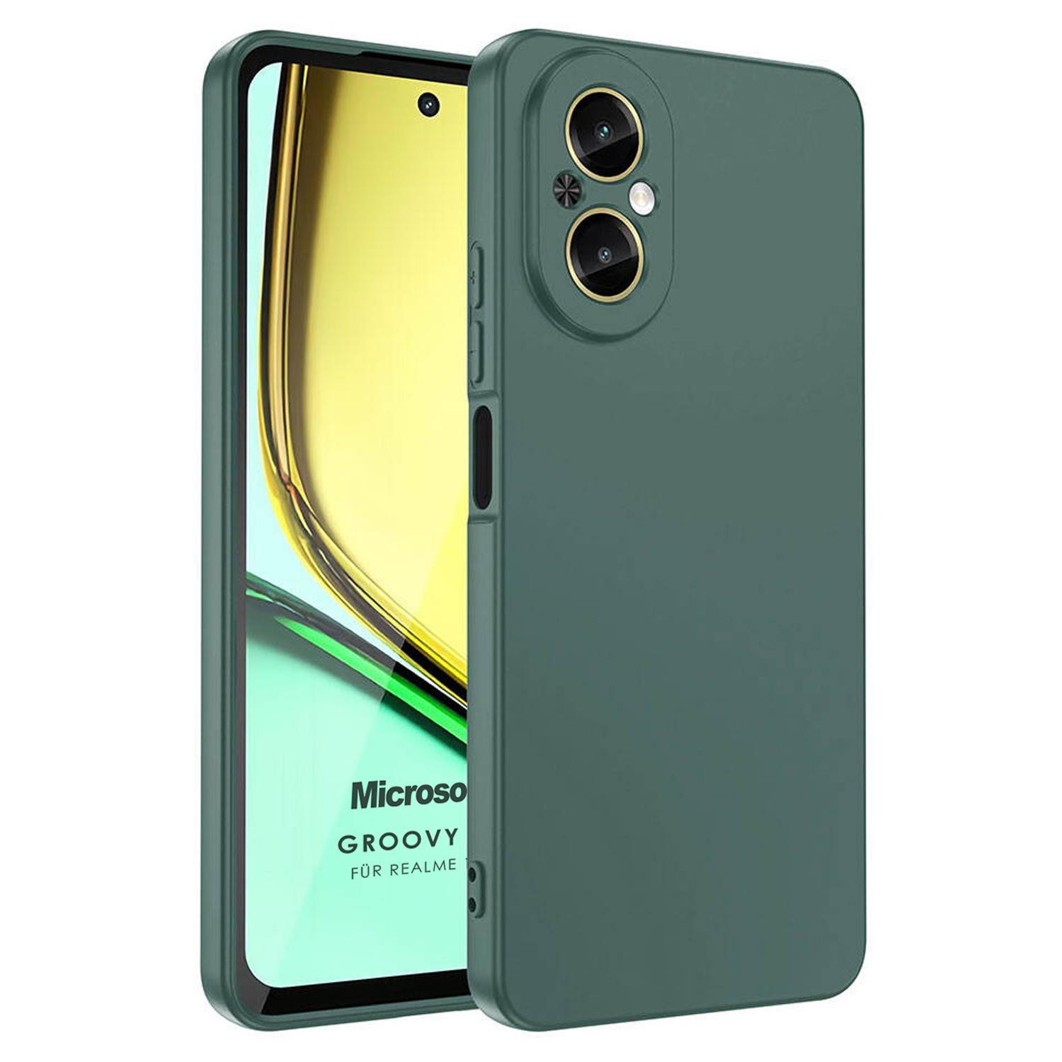 Microsonic Realme 12 Lite Kılıf Groovy Soft Koyu Yeşil