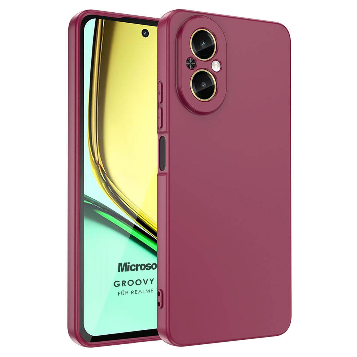 Microsonic Realme 12 Lite Kılıf Groovy Soft Mor