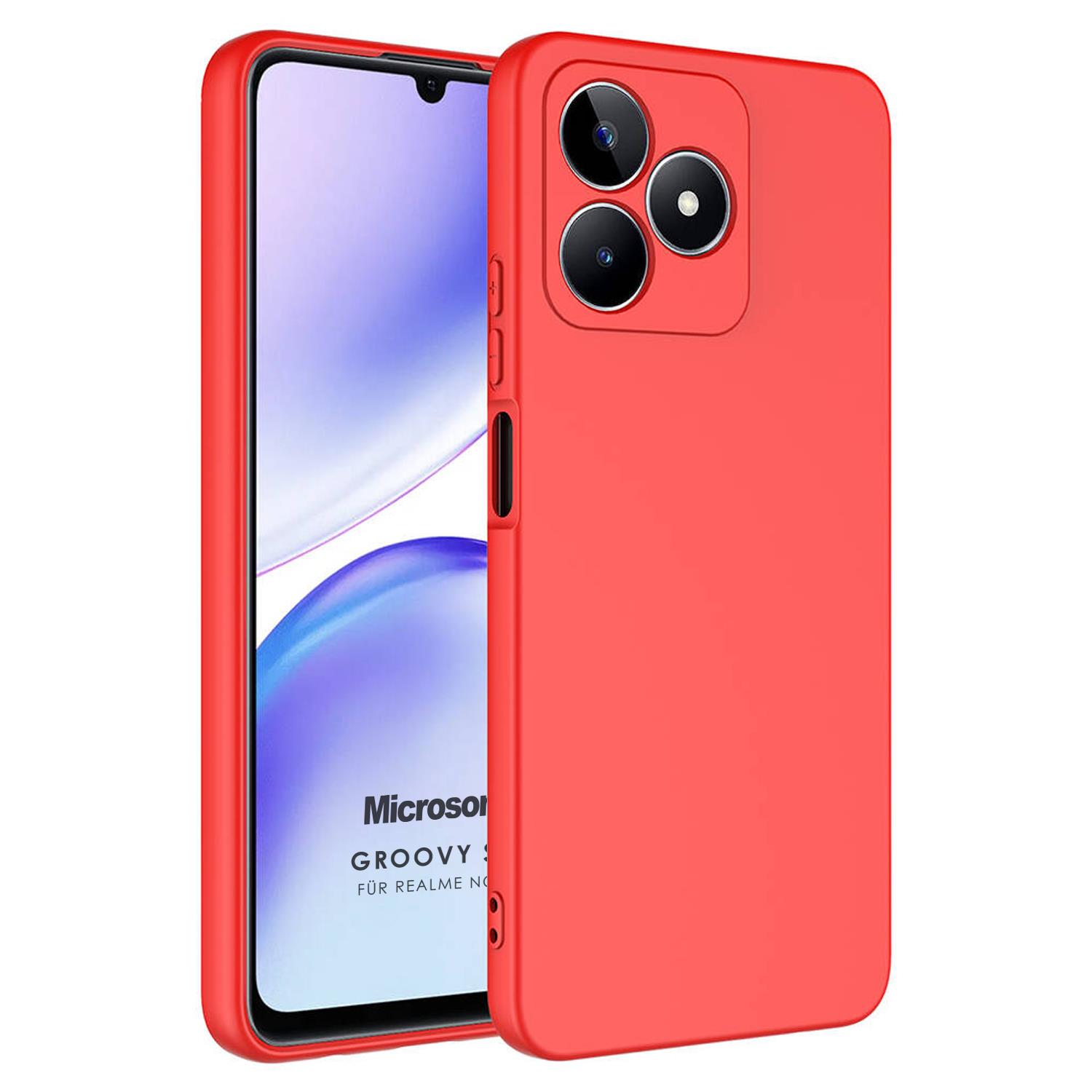 Microsonic Realme Note 50 Kılıf Groovy Soft Kırmızı