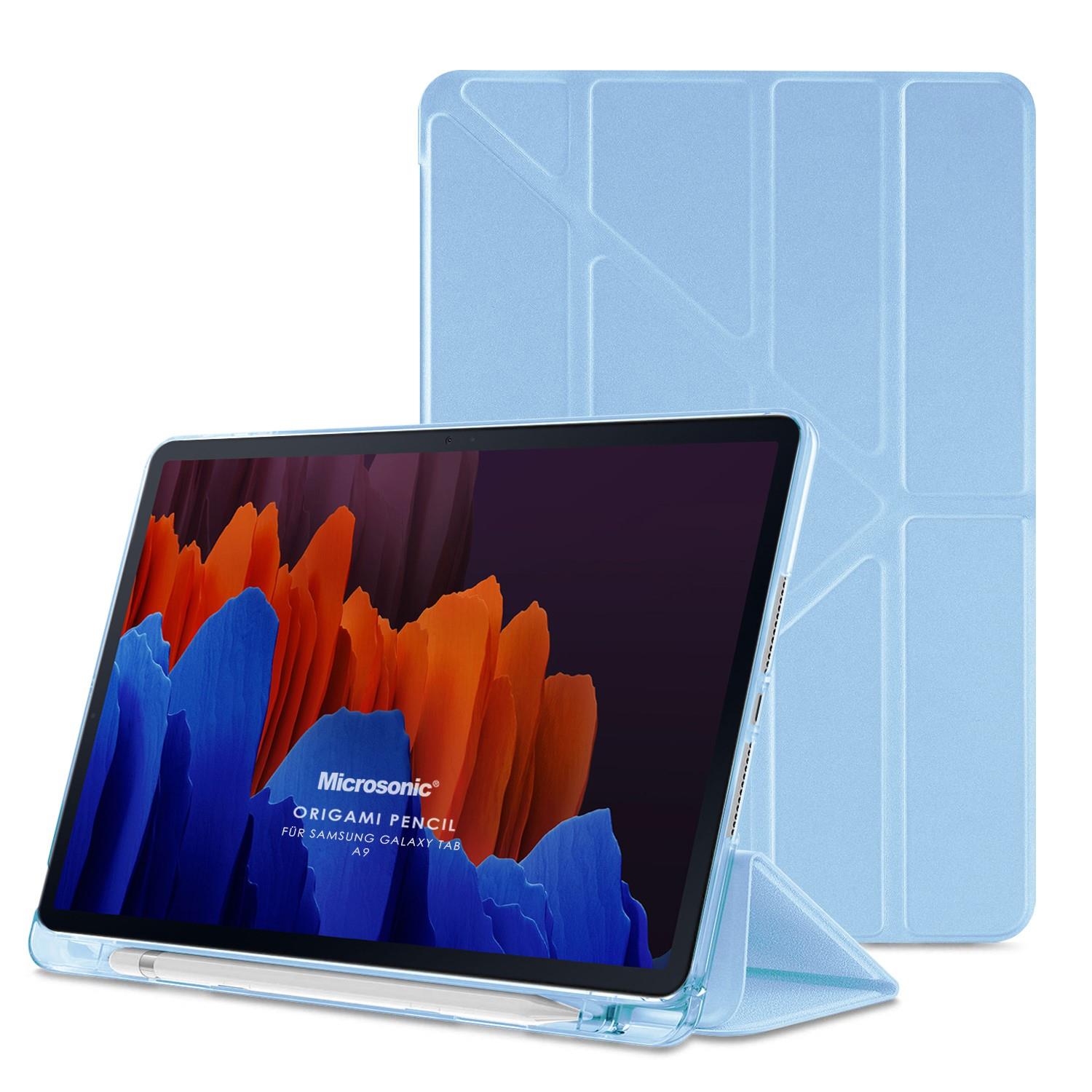 Microsonic Samsung Galaxy Tab A9 Kılıf Origami Pencil Mavi