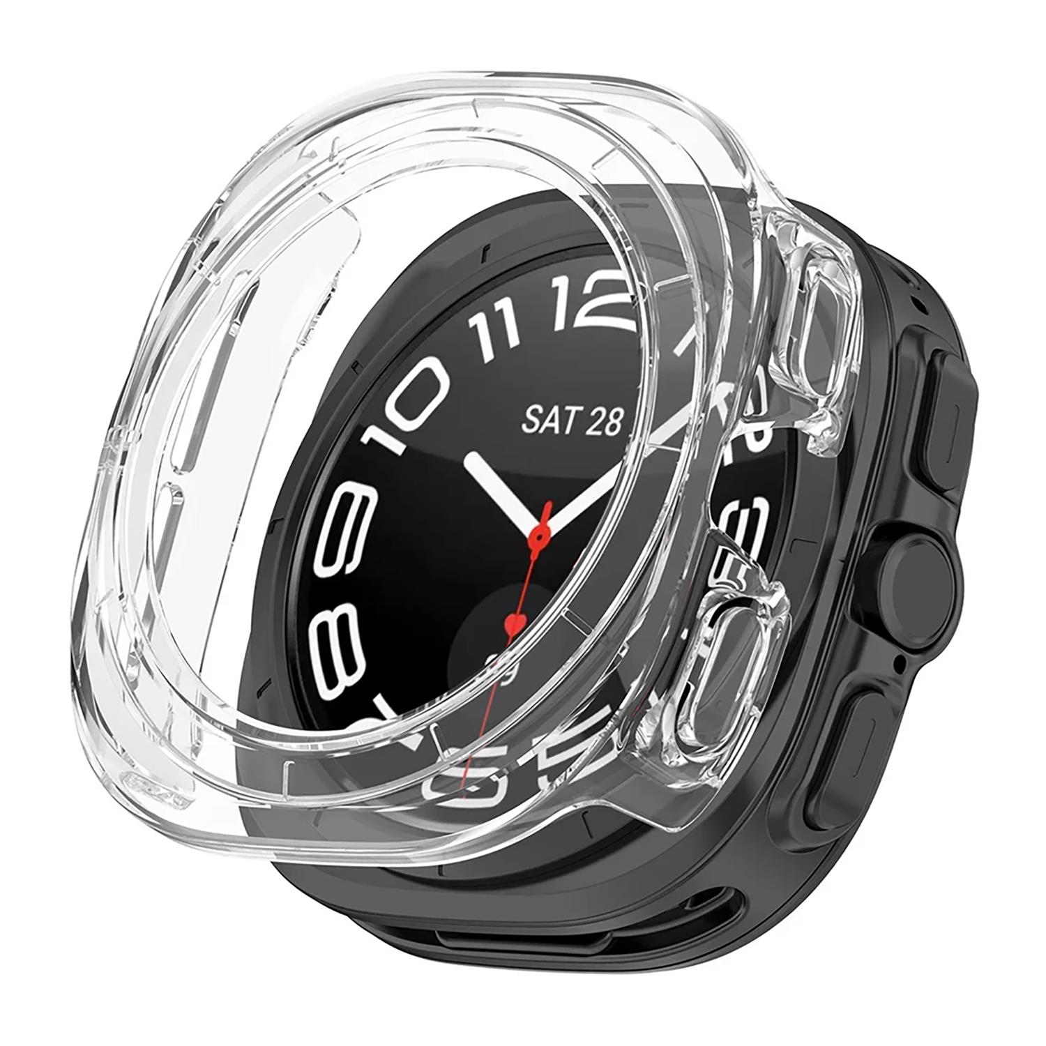 Microsonic Samsung Galaxy Watch Ultra Kılıf 360 Full Round Soft Silicone Şeffaf