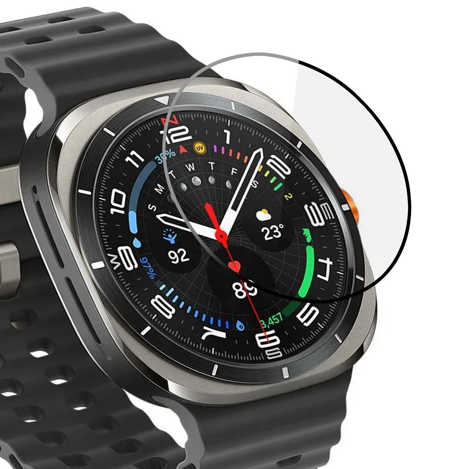 Microsonic Samsung Galaxy Watch Ultra Tam Kaplayan Nano Cam Ekran Koruyucu Siyah