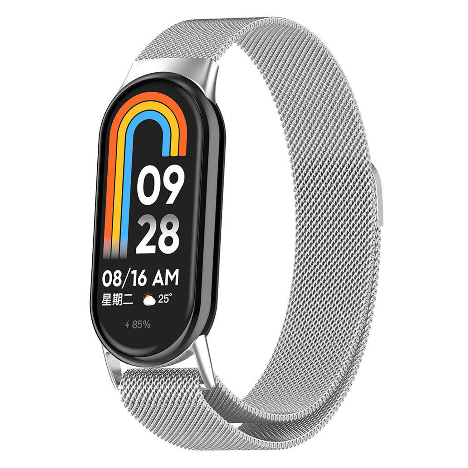 Microsonic Xiaomi Mi Band 9 Milanese Loop Kordon Gümüş