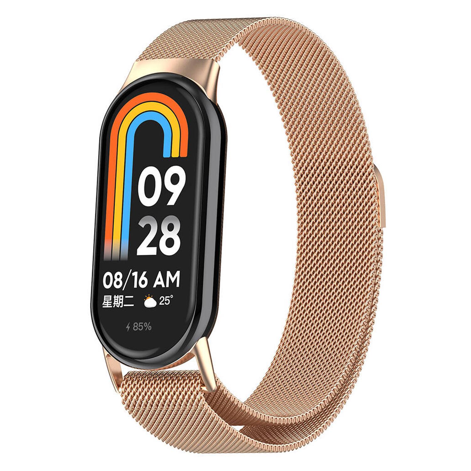 Microsonic Xiaomi Mi Band 9 Milanese Loop Kordon Rose Gold