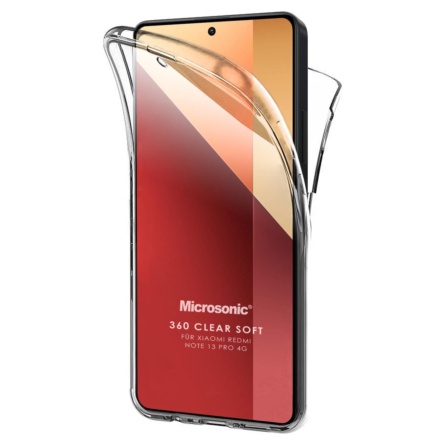 Microsonic Xiaomi Redmi Note 13 Pro 4G Kılıf 6 Tarafı Tam Full Koruma 360 Clear Soft Şeffaf